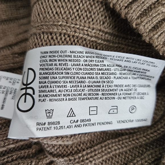 Jessica Simpson Sweater Brown Long Sleeve Rib Knit Pullover Medium - Picture 8 of 9